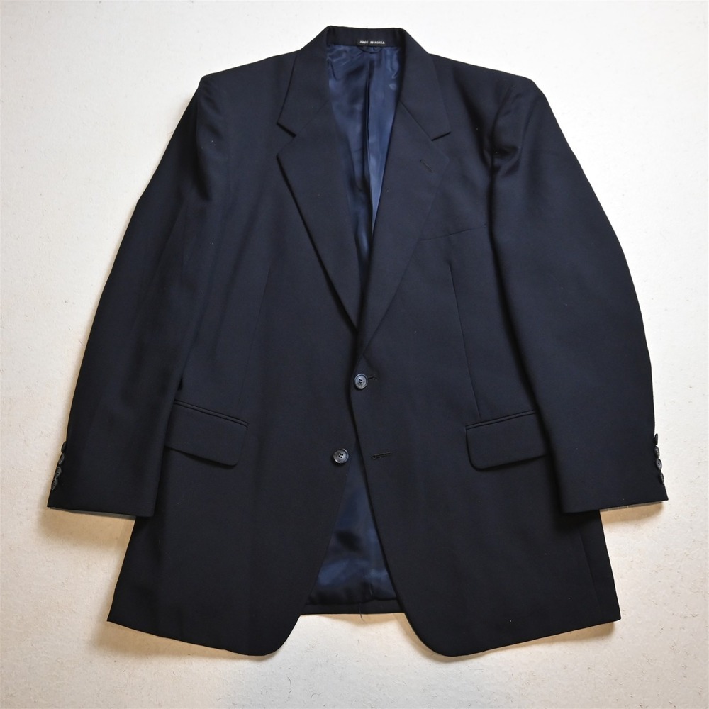 Woodmere 42R Navy Blue Wool Hopsack Mens Blazer Suit Jacket Sport Coat